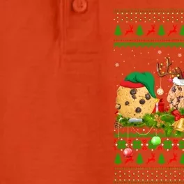 Funny Cookie Biscuit Lover Xmas Santa Ugly Cookie Christmas Funny Gift Dry Zone Grid Performance Polo