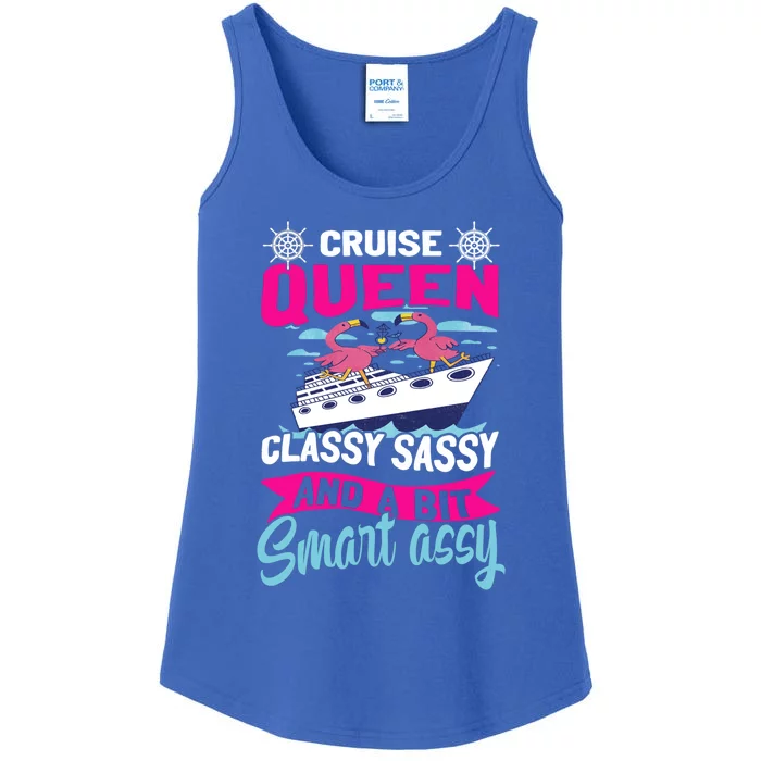 Funny Cruising Cruise Queen Classy Sassy Smart Assy Gift Ladies Essential Tank