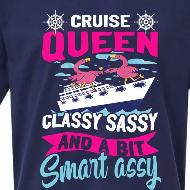 Funny Cruising Cruise Queen Classy Sassy Smart Assy Gift Sueded Cloud Jersey T-Shirt