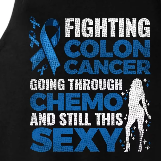 Fun Colon Cancer Awareness Colonoscopy Warrior Survivor Gift Great Gift Ladies Tri-Blend Wicking Tank