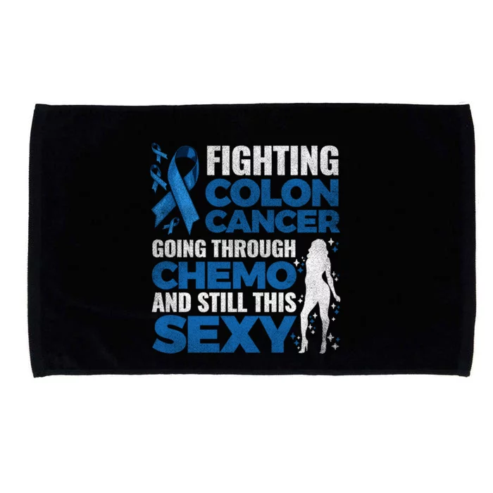 Fun Colon Cancer Awareness Colonoscopy Warrior Survivor Gift Great Gift Microfiber Hand Towel