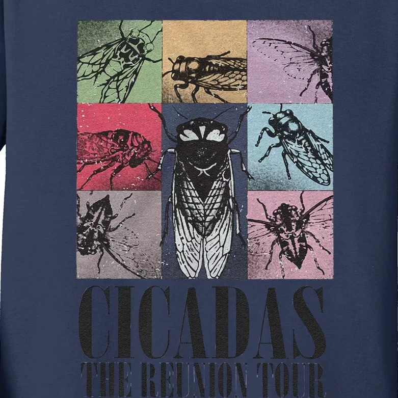 Funny Cicada Concert Eras Reunion Kids Long Sleeve Shirt