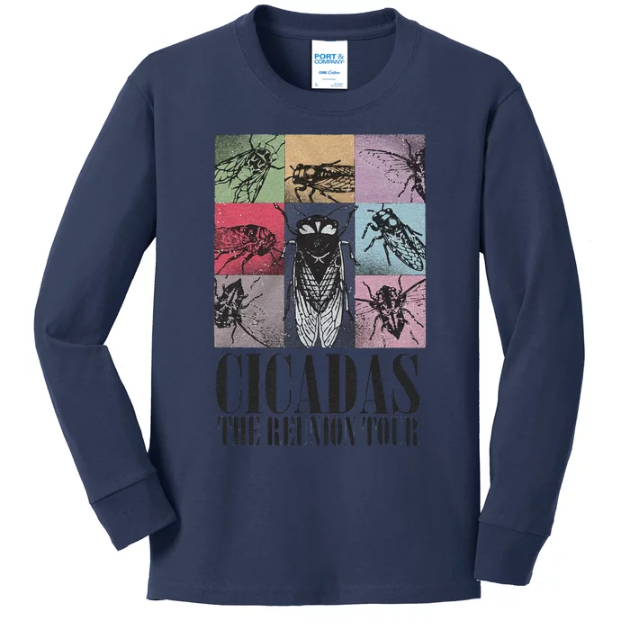 Funny Cicada Concert Eras Reunion Kids Long Sleeve Shirt