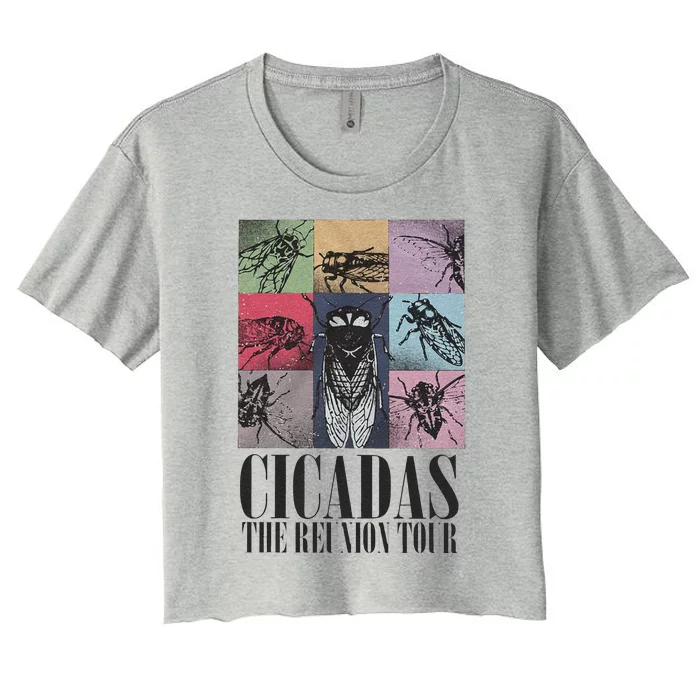 Funny Cicada Concert Eras Reunion Women's Crop Top Tee