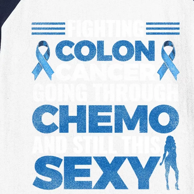 Fun Colon Cancer Awareness Colonoscopy Warrior Survivor Gift Meaningful Gift Baseball Sleeve Shirt