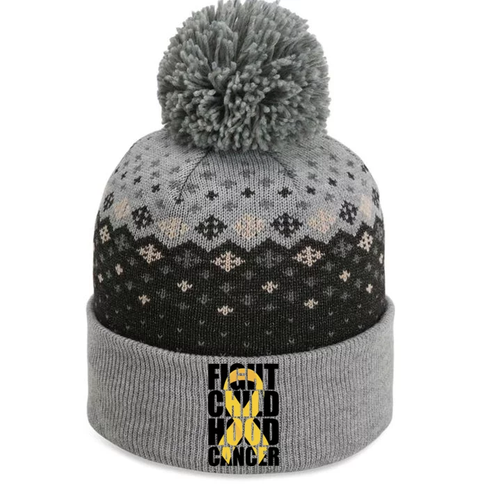 Fight Childhood Cancer Awareness The Baniff Cuffed Pom Beanie