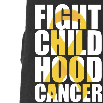 Fight Childhood Cancer Awareness Doggie 3-End Fleece Hoodie