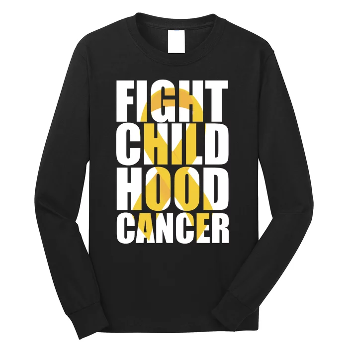 Fight Childhood Cancer Awareness Long Sleeve Shirt