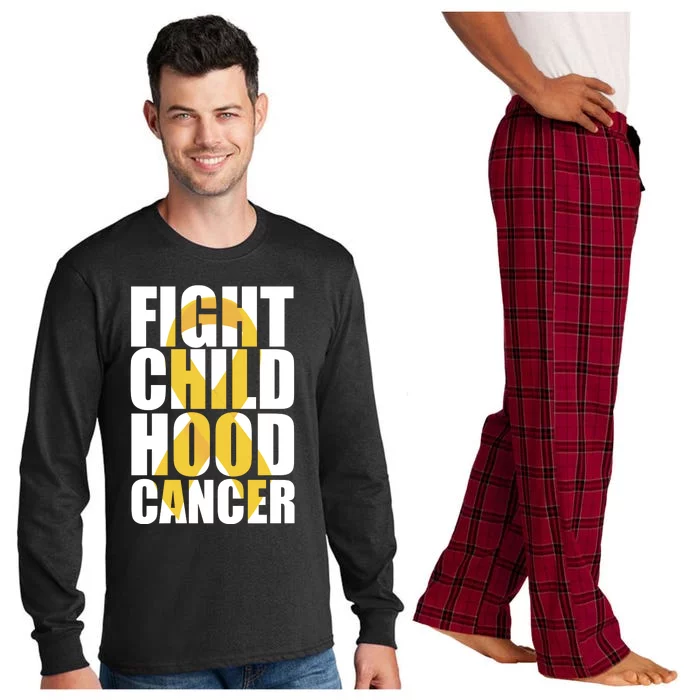 Fight Childhood Cancer Awareness Long Sleeve Pajama Set