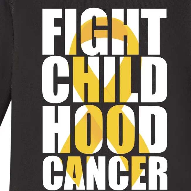 Fight Childhood Cancer Awareness Baby Long Sleeve Bodysuit