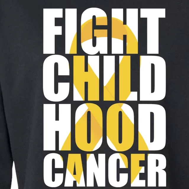 Fight Childhood Cancer Awareness Cropped Pullover Crew