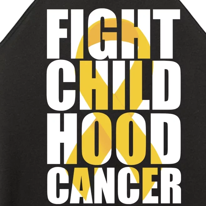 Fight Childhood Cancer Awareness Women’s Perfect Tri Rocker Tank