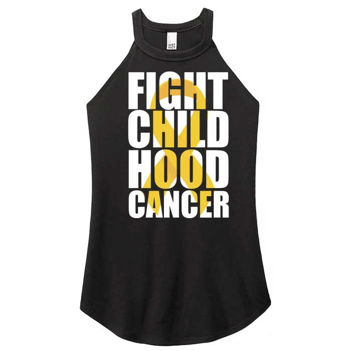 Fight Childhood Cancer Awareness Women’s Perfect Tri Rocker Tank