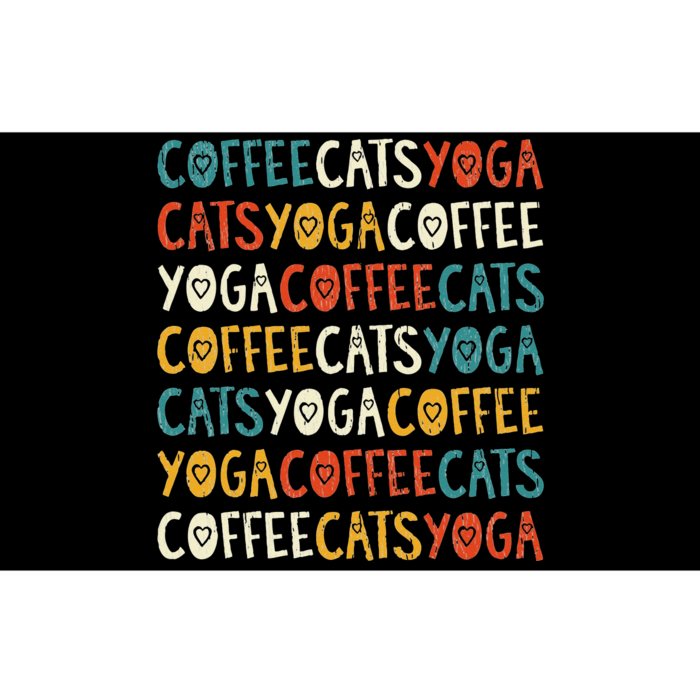 Funny Coffee Cats Kitten Yoga Lovers Bumper Sticker