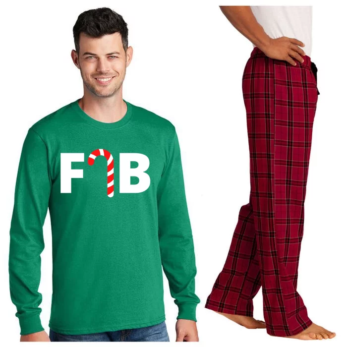 FJB Candy Cane Christmas Long Sleeve Pajama Set