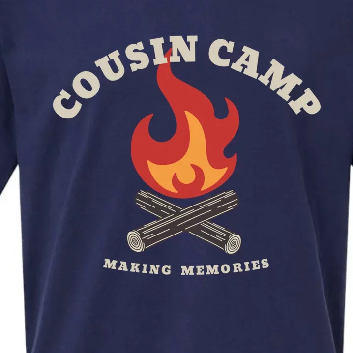 Fun Camping Campfire Graphic Cousin Camp Making Memories Gift Sueded Cloud Jersey T-Shirt