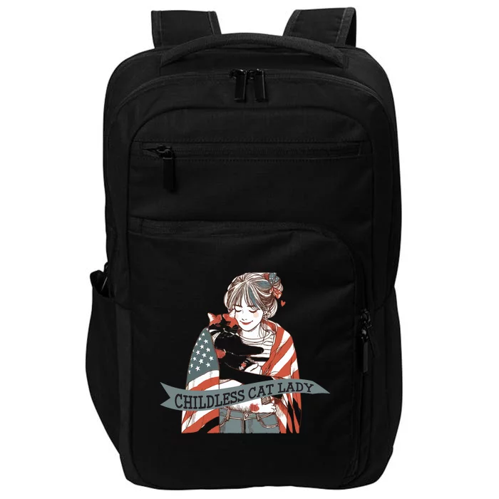 Funny Childless Cat Lady Graphic Impact Tech Backpack