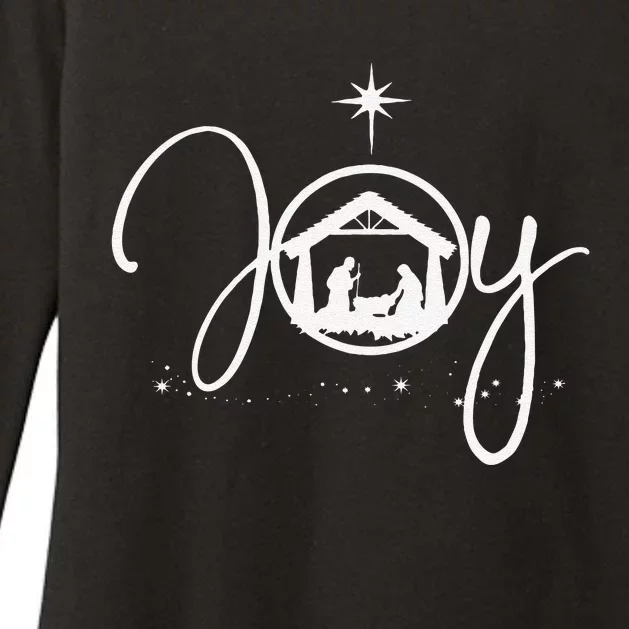 Funny Christian Christmas Joy Jesus Nativity Scene Faith Womens CVC Long Sleeve Shirt