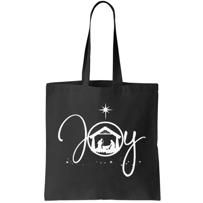 Funny Christian Christmas Joy Jesus Nativity Scene Faith Tote Bag