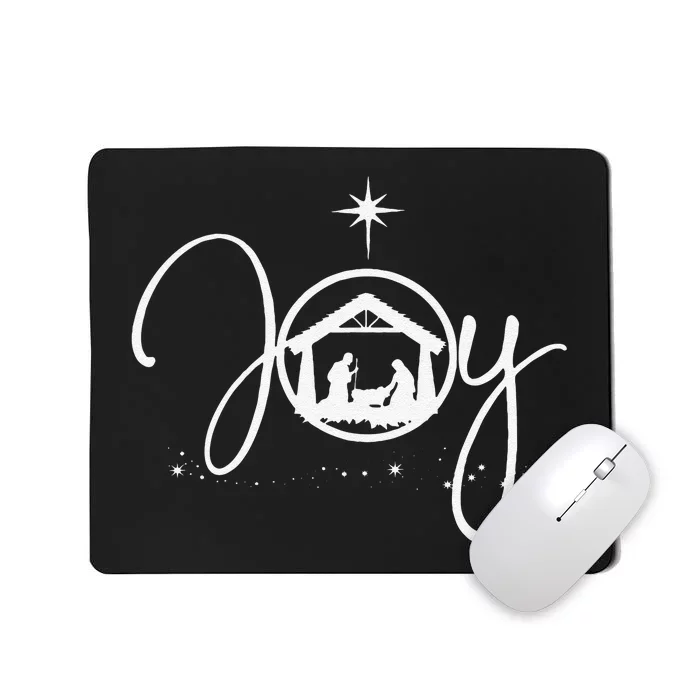 Funny Christian Christmas Joy Jesus Nativity Scene Faith Mousepad