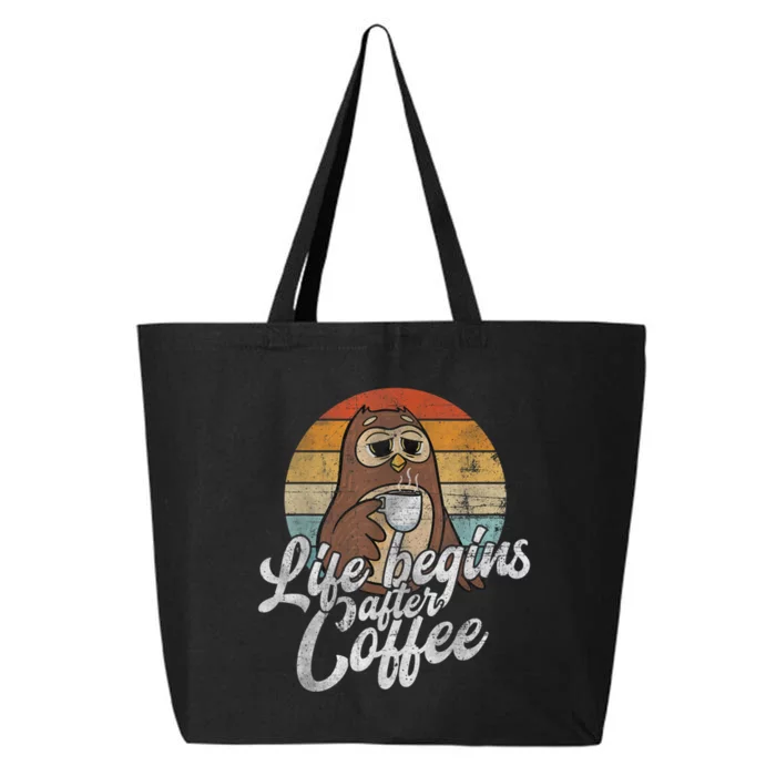 Funny Coffee , Coffee Lover Gifts, Owl Tees 25L Jumbo Tote