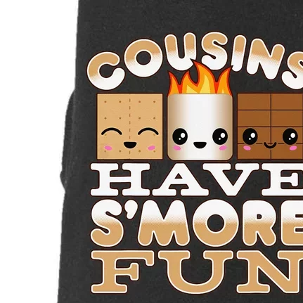 Family Camping Cousins Have S'more Fun Doggie 3-End Fleece Hoodie