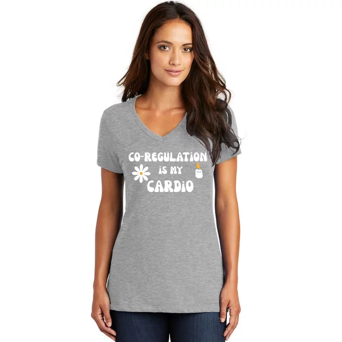 Flower Candle Co Regulation Is My Cardio Women's V-Neck T-Shirt