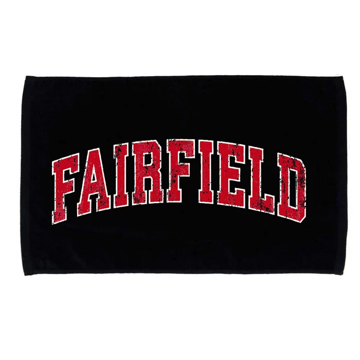 Fairfield Connecticut Ct Vintage Sports Design Red Design Microfiber Hand Towel