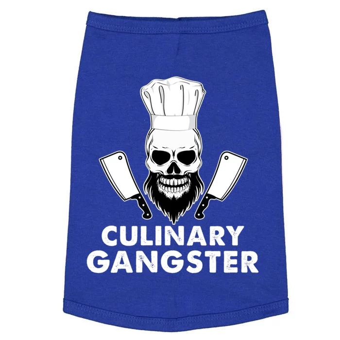 Funny Chefs Culinary Gangster Bearded Skull Cooking Cute Gift Doggie Tank