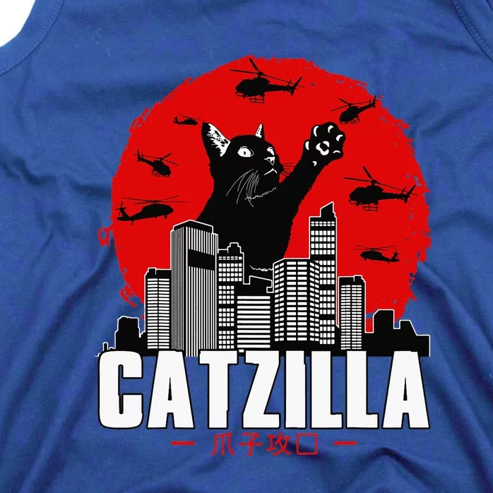 Funny Catzilla Cute Cat Stuff For Cat Lover Tank Top