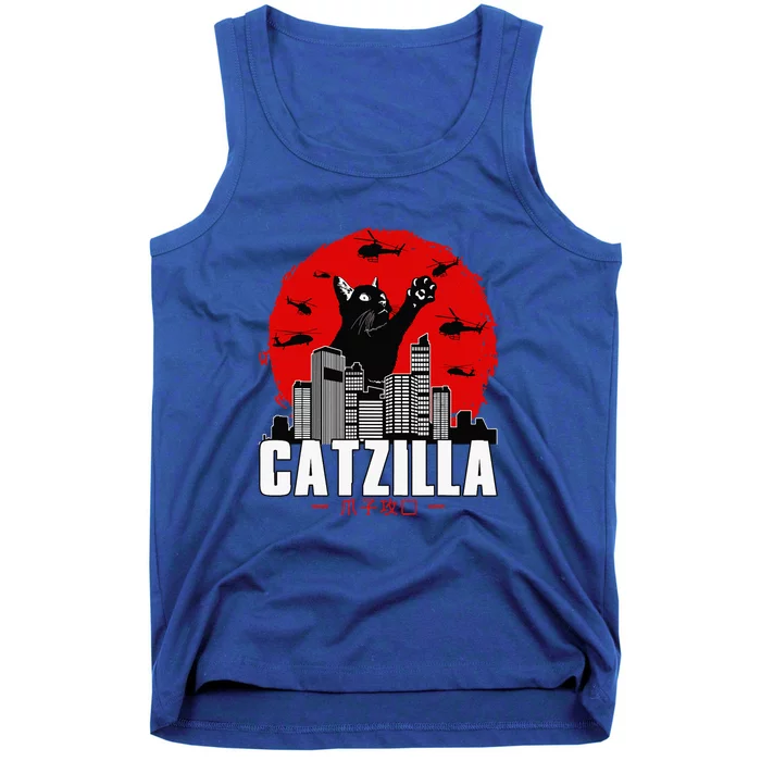 Funny Catzilla Cute Cat Stuff For Cat Lover Tank Top