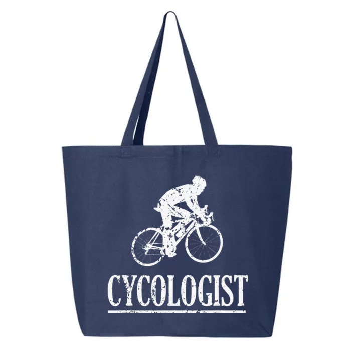 Funny Cycologist Cycling Biking Saying 25L Jumbo Tote