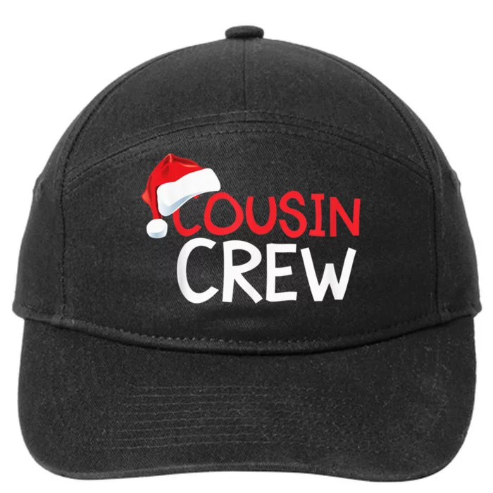 Funny Cousin Crew Santa Hat Matching Christmas Sleeping Xmas 7-Panel Snapback Hat