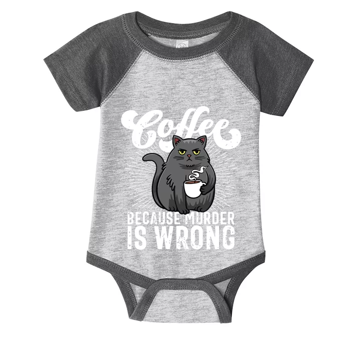 Funny Coffee Coffee Lover Cute Cat Infant Baby Jersey Bodysuit