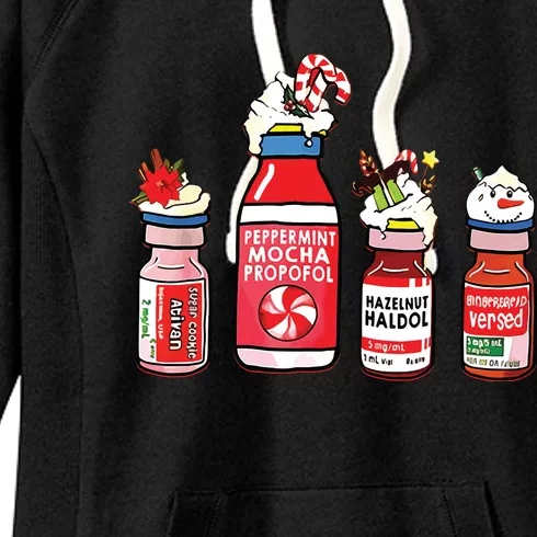 Funny Christmas Crna Pacu Er Ed Icu Cricital Care Nurse Women's Fleece Hoodie