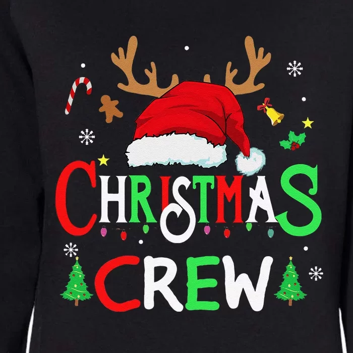 Family Christmas Crew Reindeer Squad Santa Matching Womens California Wash Sweatshirt