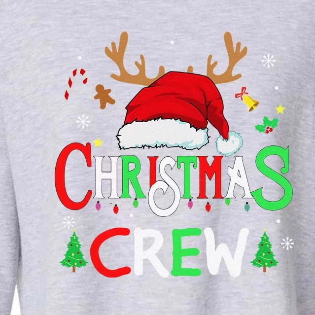 Family Christmas Crew Reindeer Squad Santa Matching Cropped Pullover Crew