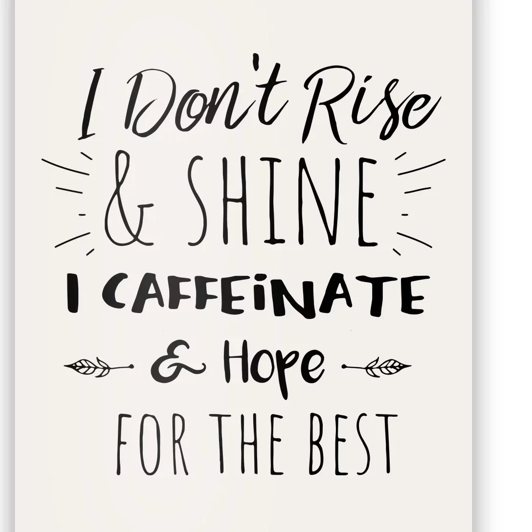 Funny Coffee Coffee Lover Saying Gift For Her Mom Wine Poster