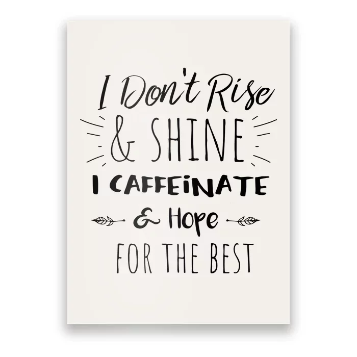 Funny Coffee Coffee Lover Saying Gift For Her Mom Wine Poster