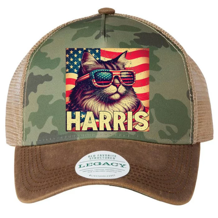 Funny Childless Cat Daddies For Harris 2024 Legacy Tie Dye Trucker Hat