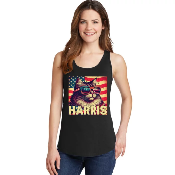 Funny Childless Cat Daddies For Harris 2024 Ladies Essential Tank