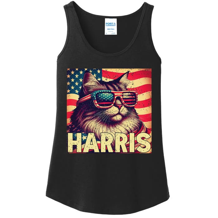 Funny Childless Cat Daddies For Harris 2024 Ladies Essential Tank