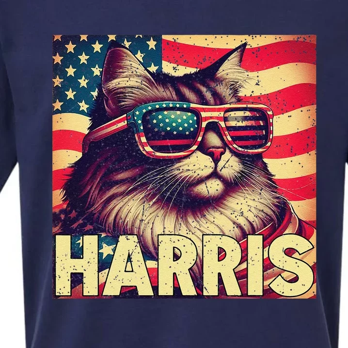 Funny Childless Cat Daddies For Harris 2024 Sueded Cloud Jersey T-Shirt