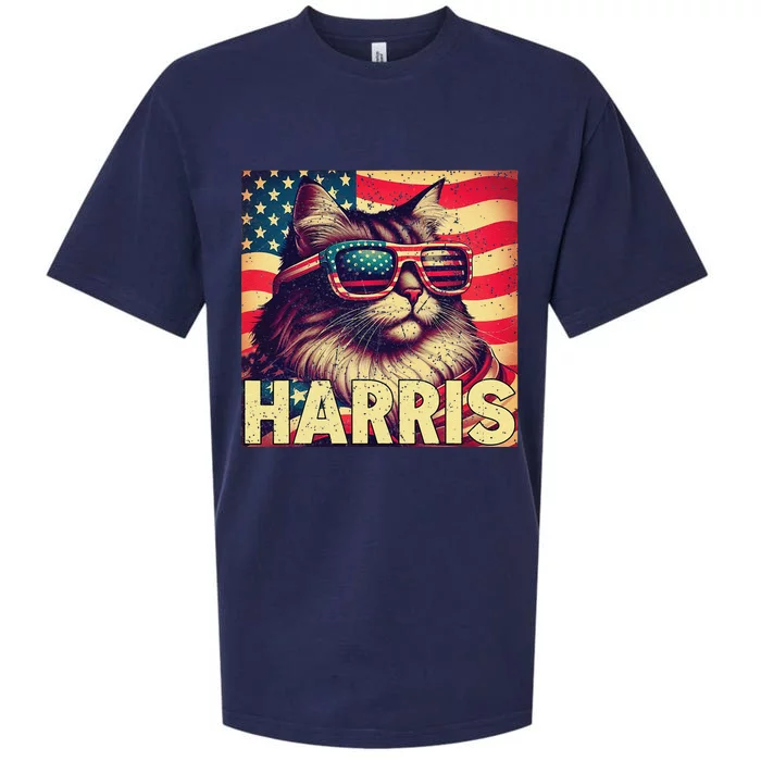 Funny Childless Cat Daddies For Harris 2024 Sueded Cloud Jersey T-Shirt