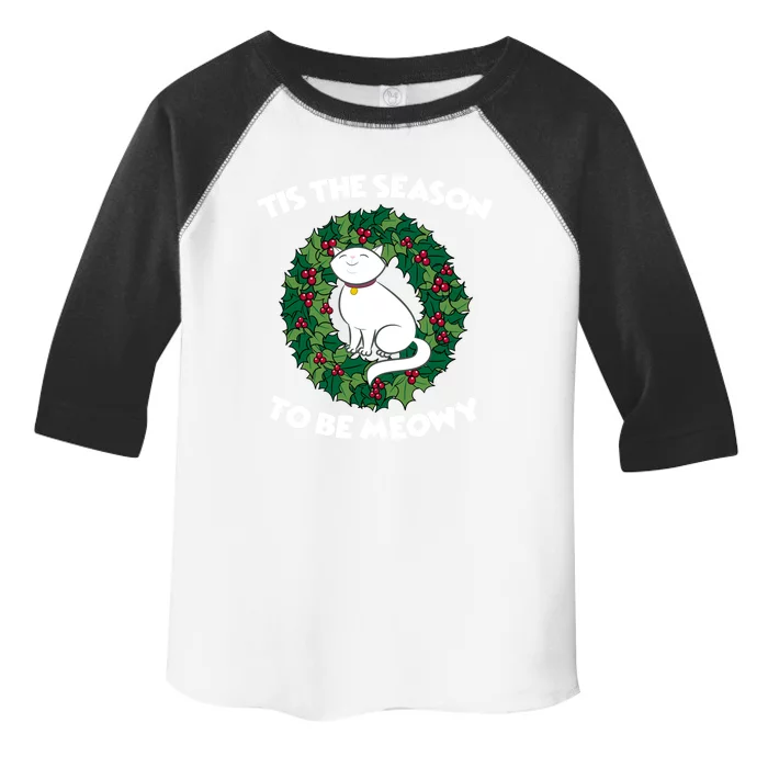 Funny Christmas Cat Gift Toddler Fine Jersey T-Shirt