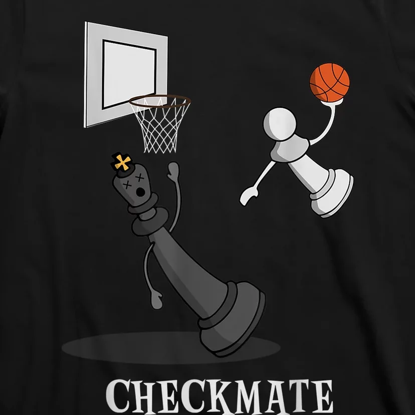 Funny Checkmate Chess Basketball Game Board King Pawn Piece T-Shirt