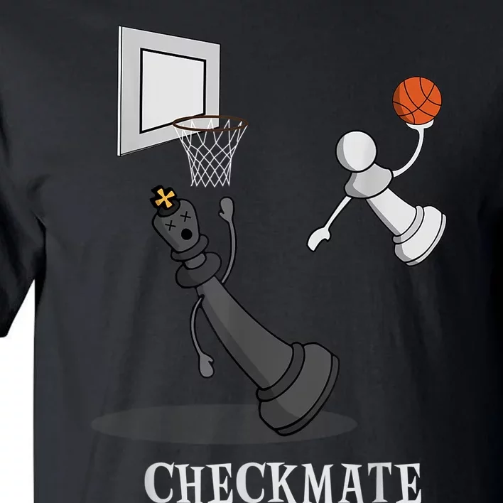 Funny Checkmate Chess Basketball Game Board King Pawn Piece Tall T-Shirt