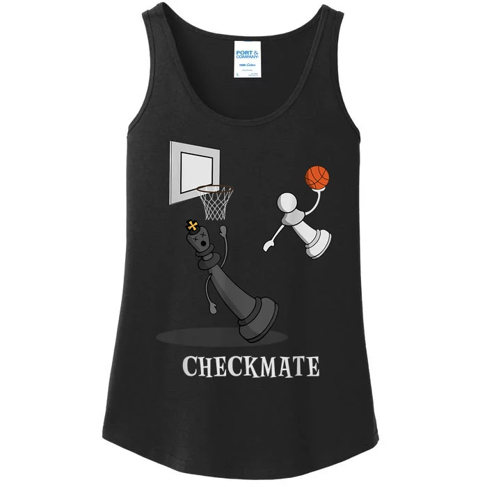 Funny Checkmate Chess Basketball Game Board King Pawn Piece Ladies Essential Tank