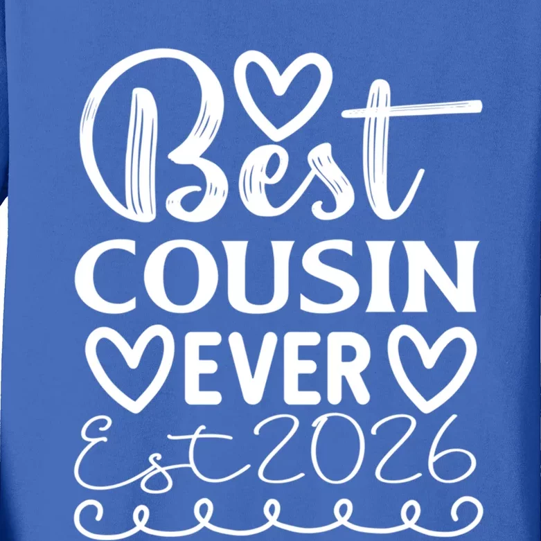 Funny Cousin Crew Matching Fam Best Cousin Since 2026 Family Gift Kids Long Sleeve Shirt