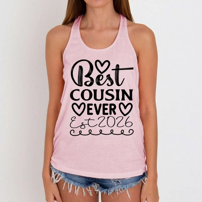 Funny Cousin Crew Matching Fam Best Cousin Since 2026 Family Gift Women's Knotted Racerback Tank